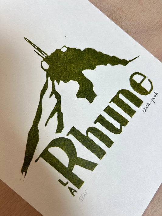 Affiche La Rhune • A5 • Linogravure