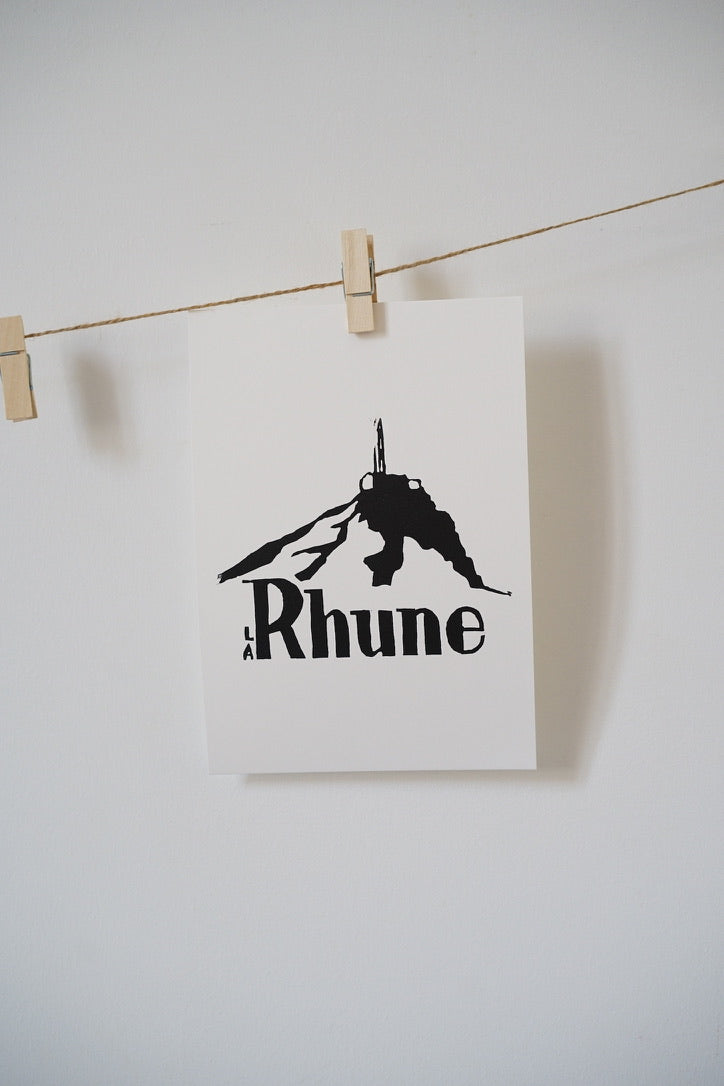 Affiche La Rhune • A5 • Linogravure
