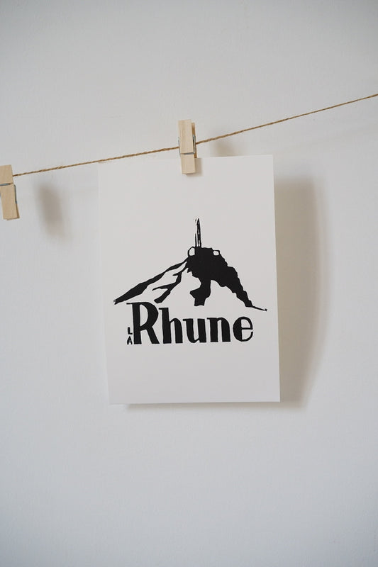 Affiche La Rhune • A5 • Linogravure