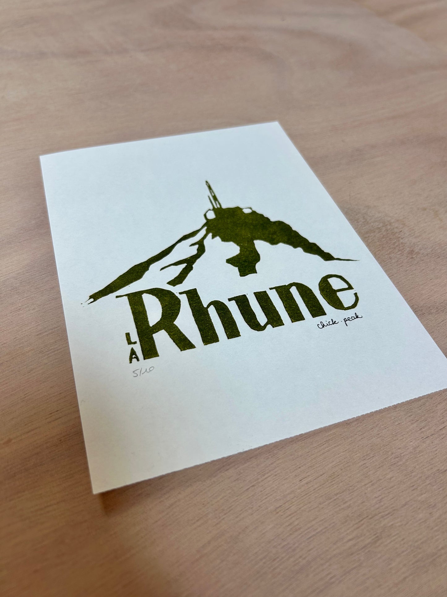 Affiche La Rhune • A5 • Linogravure