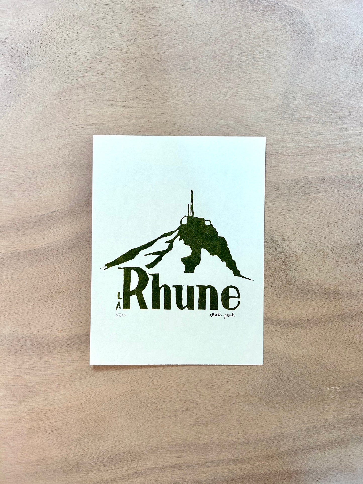 Affiche La Rhune • A5 • Linogravure
