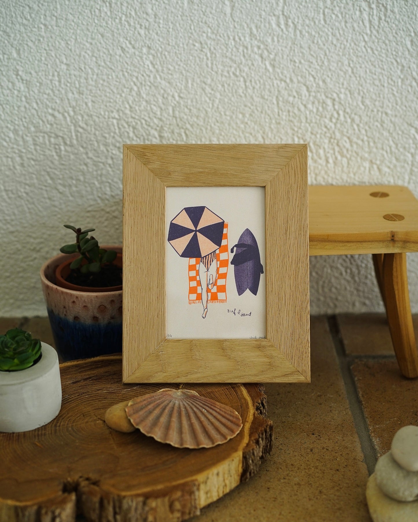 Affiche Surf & sand • A5 / Carte Postale • Risographie