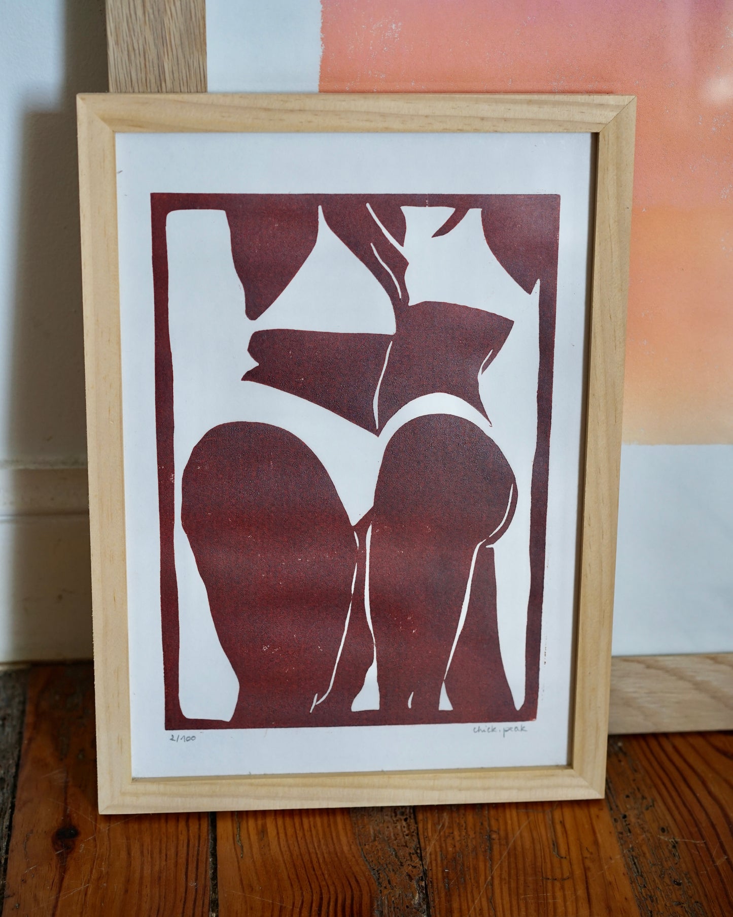 Affiche Bikini day • A4 • Linogravure