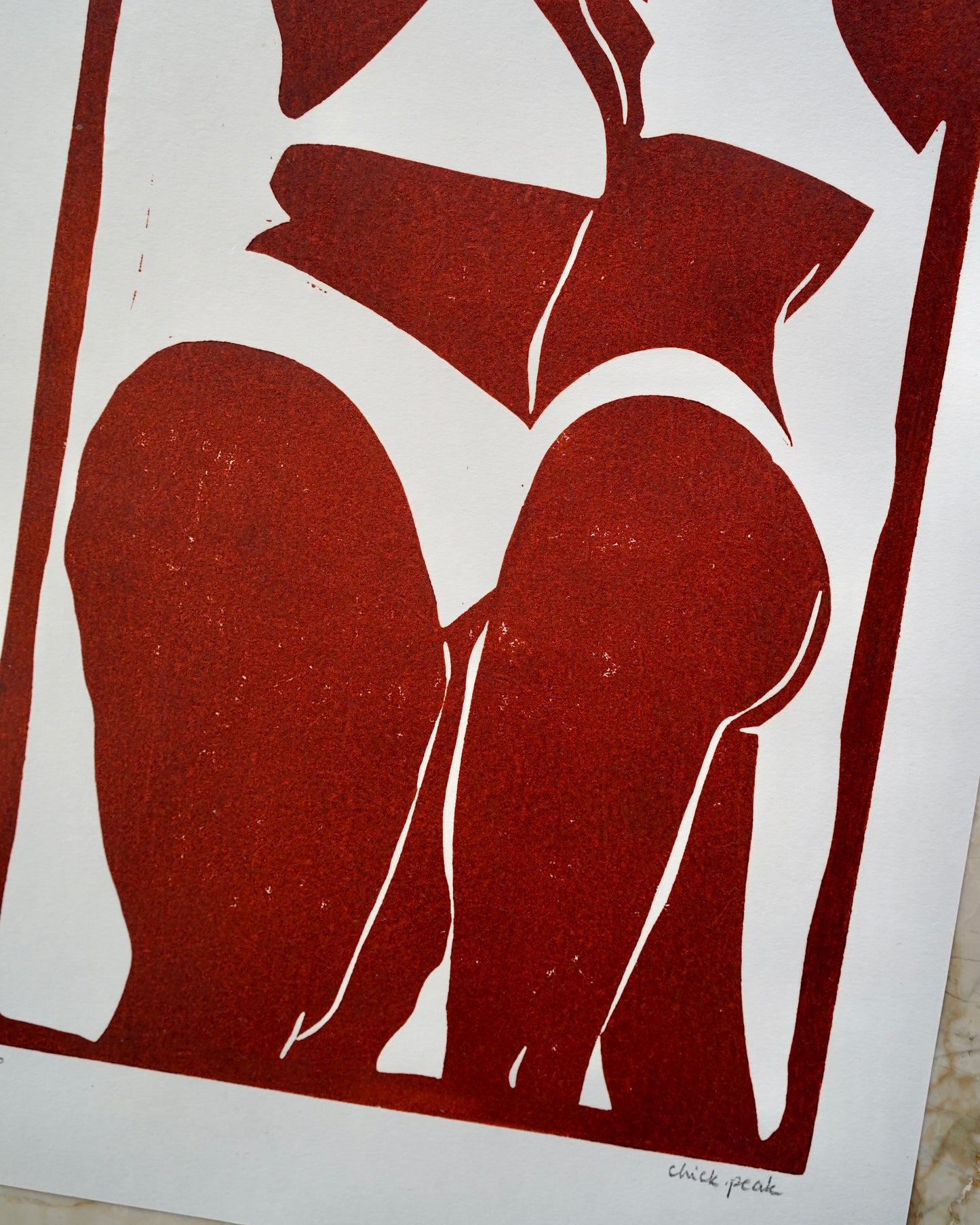 Affiche Bikini day • A4 • Linogravure