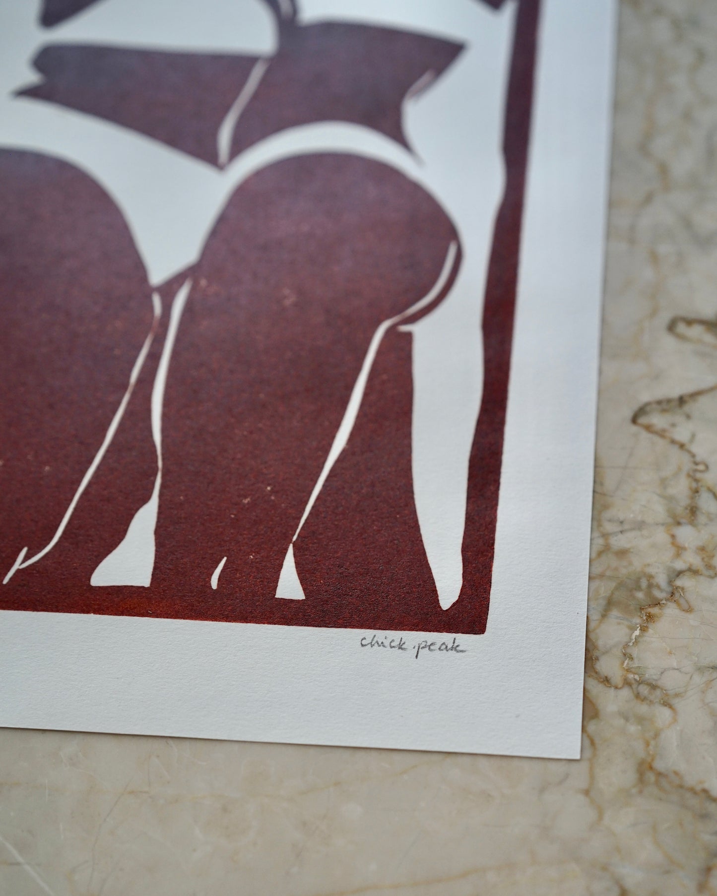 Affiche Bikini day • A4 • Linogravure